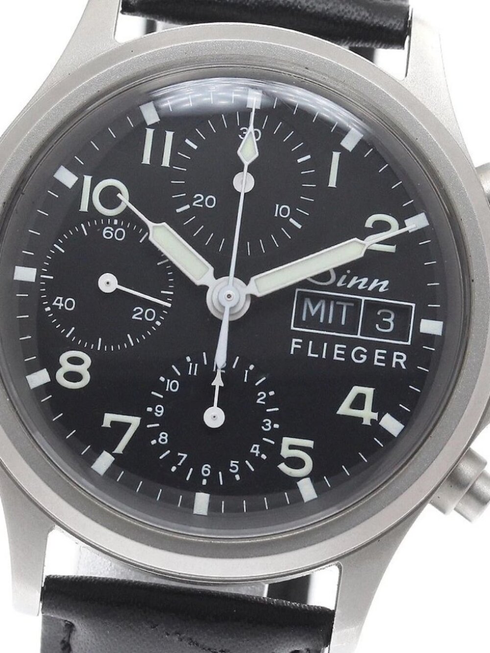 Sinn Flieger 356.FLIEGER Chronograph black Dial Automatic Men's Watch_945332